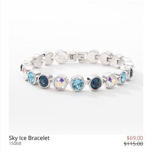 Touchstone Crystal by Swarovski - Silver with Blue Bracelet
